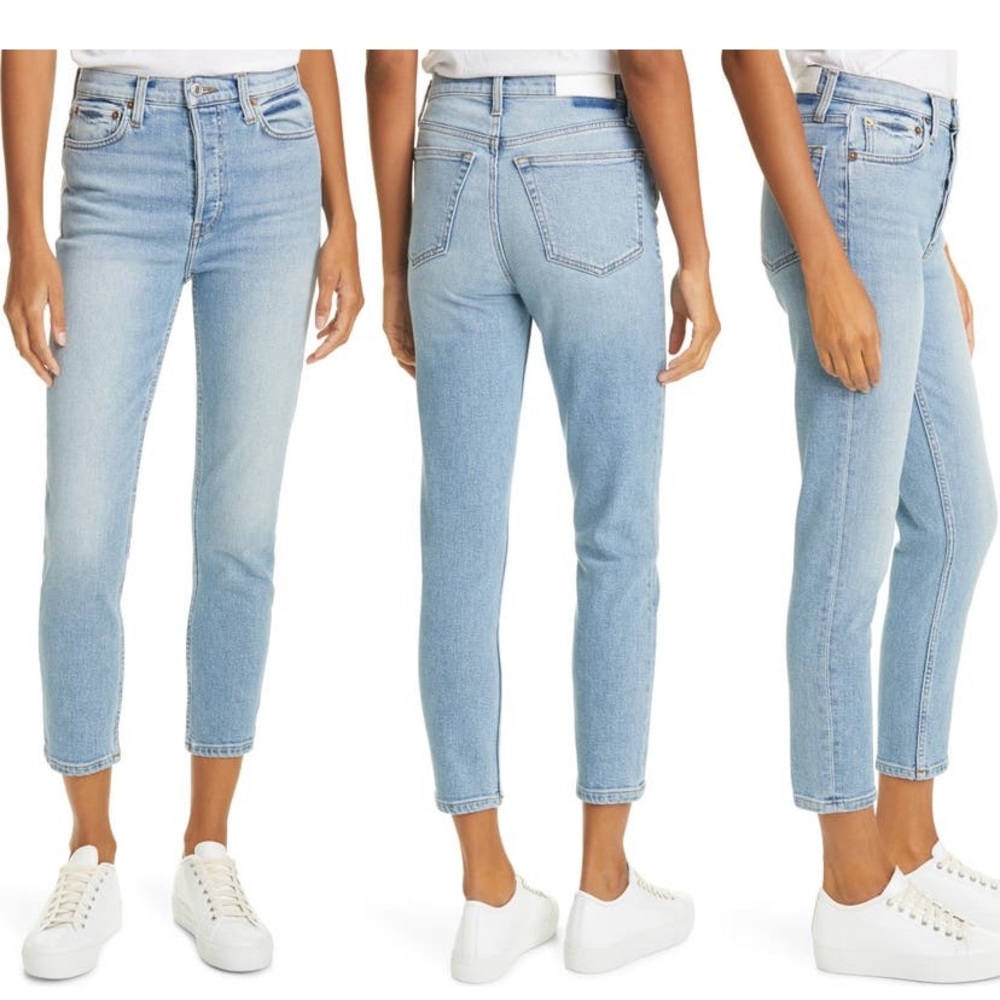 Re/Done 90s high waist ankle crop hazey indigo 27